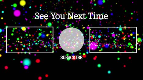 esfera de bola colorida tarjeta de finalización pantalla de finalización gráficos de movimiento