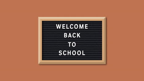 welcome back to school text on letter board 4k