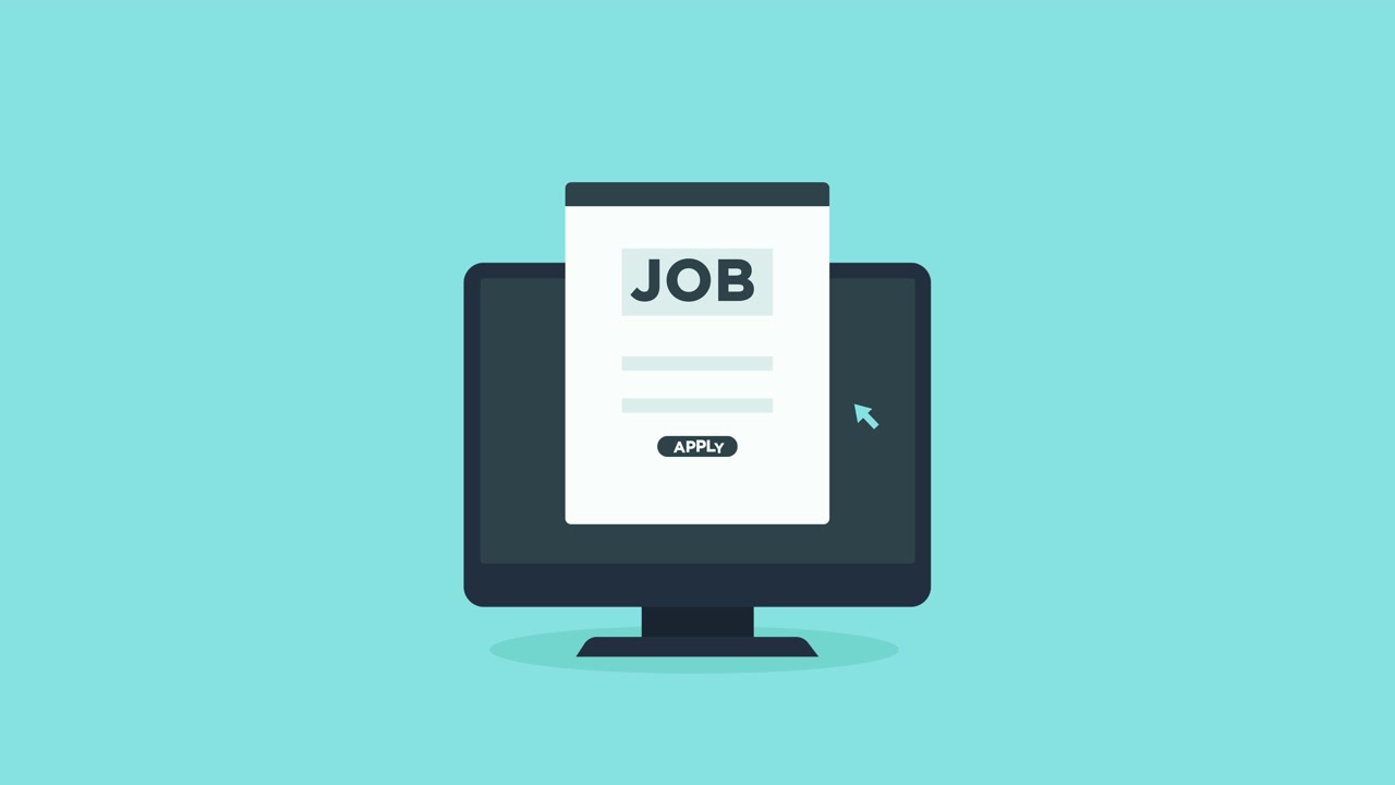 Online Job Application and Approval Process on Computer Screen