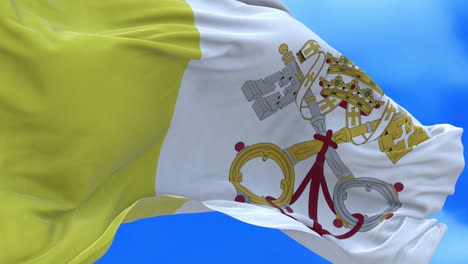 el bucle sin costuras de la bandera del vaticano.