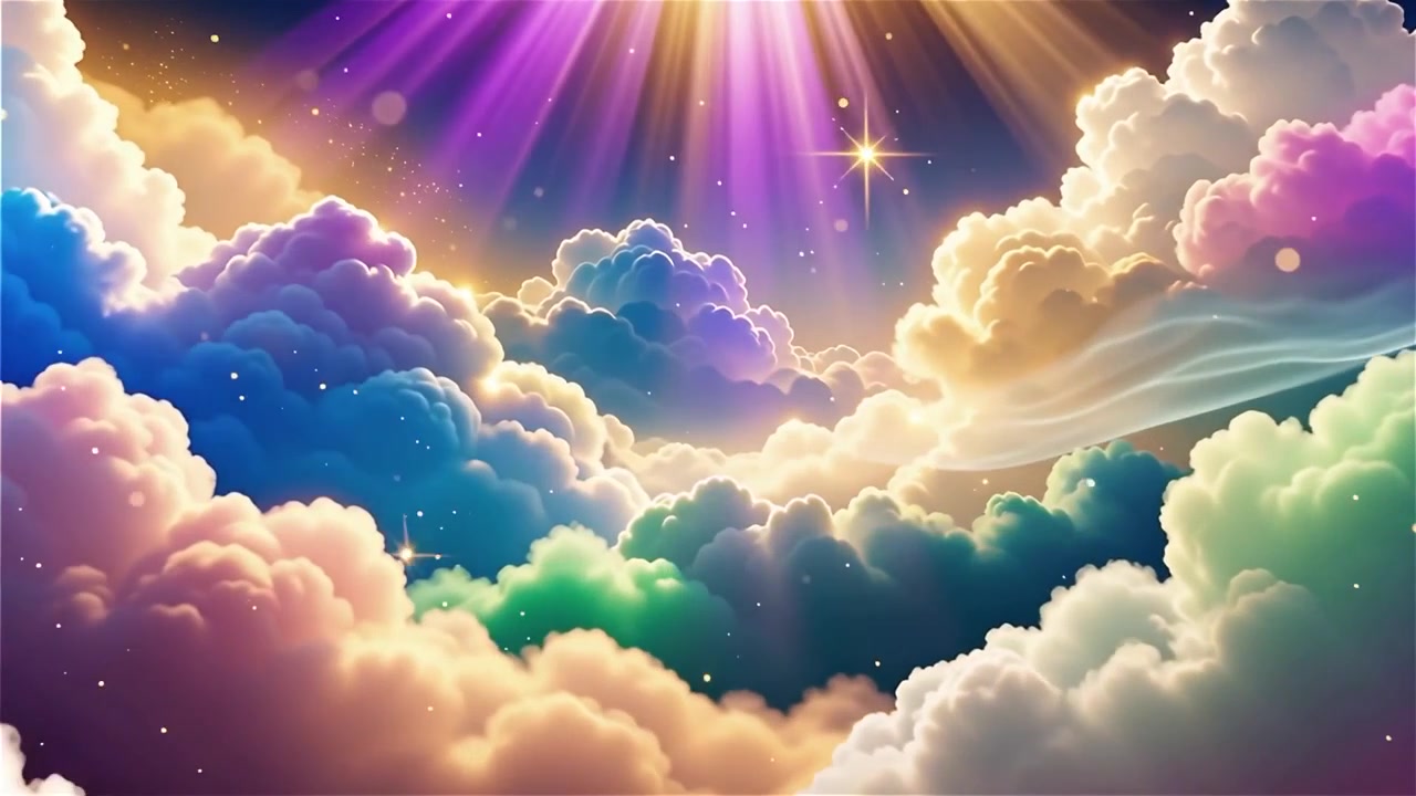 Christian Heavenly Light Worship Background