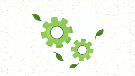 eco friendly gear green animation