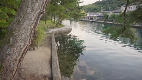 tranquil ocean canal in kyoto, japan. amanohashidate park