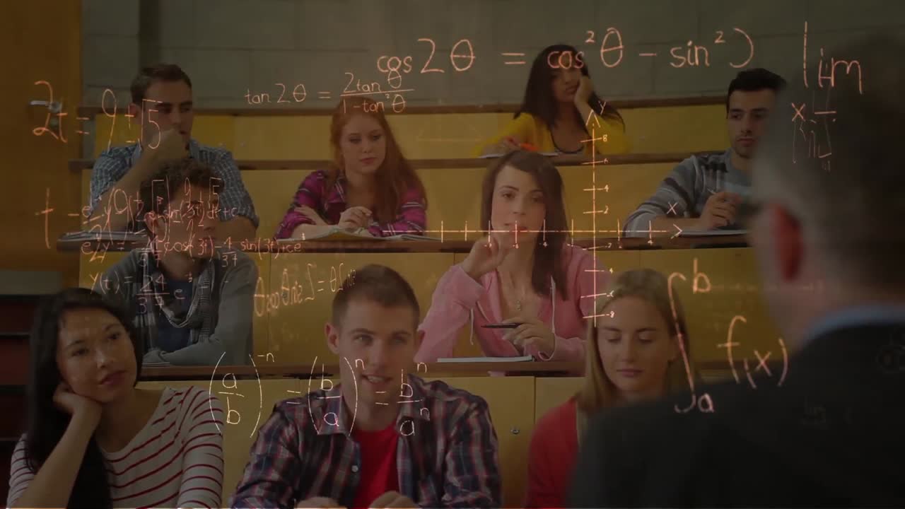 Student interacting with professor