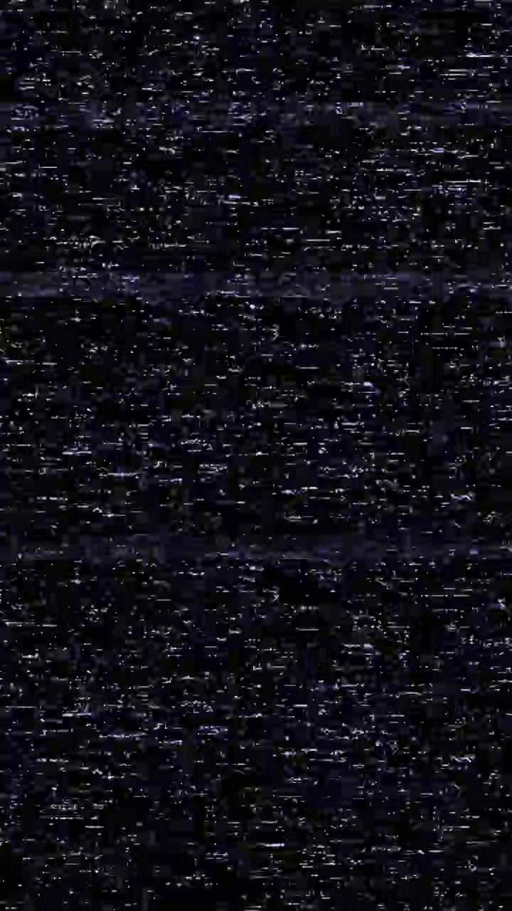 Retro TV Static and Glitch Noise on a Black Screen