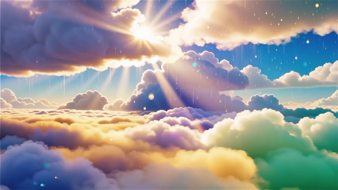 Christian Heavenly Light Worship Background