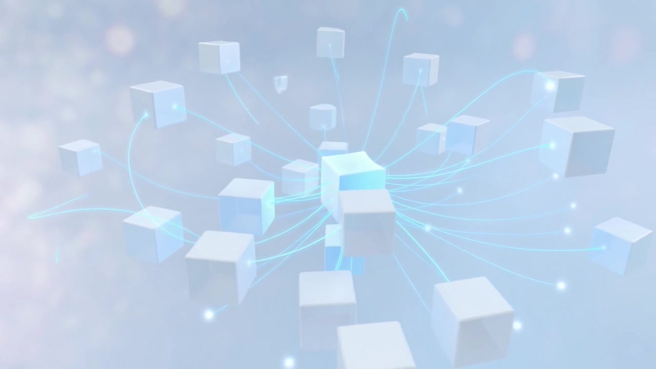 Digital netværksudvidelse med glødende forbindelser.