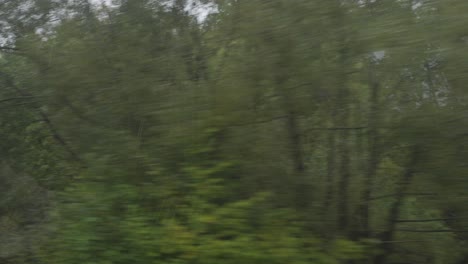 Observing-the-landscape-through-the-swiftly-gliding-train-windows-in-Germany,-enhances-the-spirit-of-travel-and-the-regularity-of-train-commuting