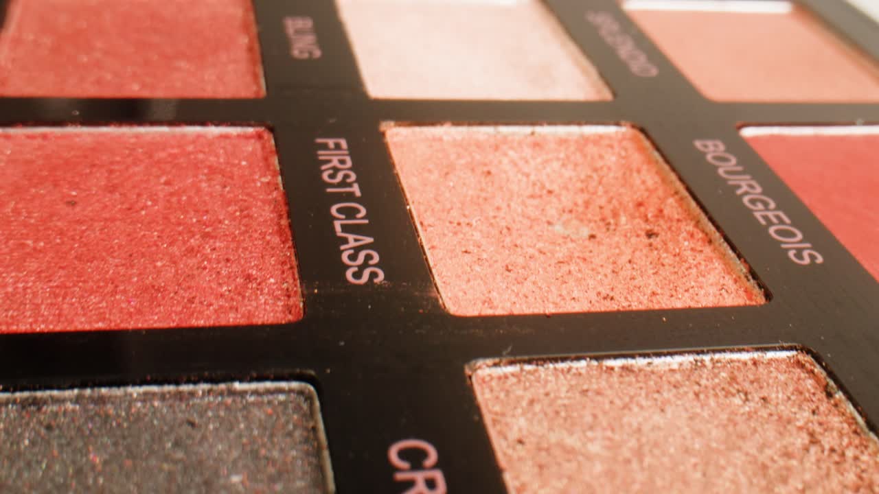 primer plano de la paleta de sombra de ojos