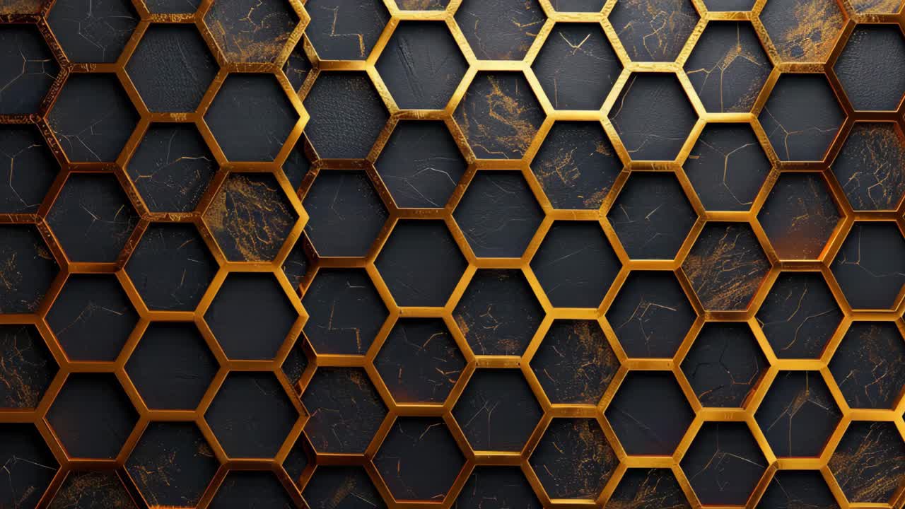 Golden Honeycomb Pattern