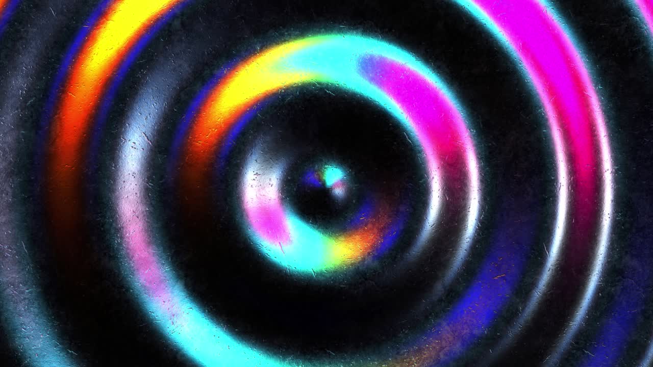 Dark Moving Metal Circles Looped Abstract Digital Animation Background