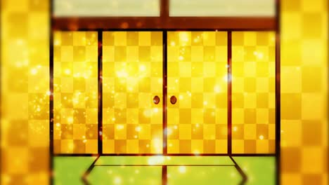 japanese style slide door loop animation