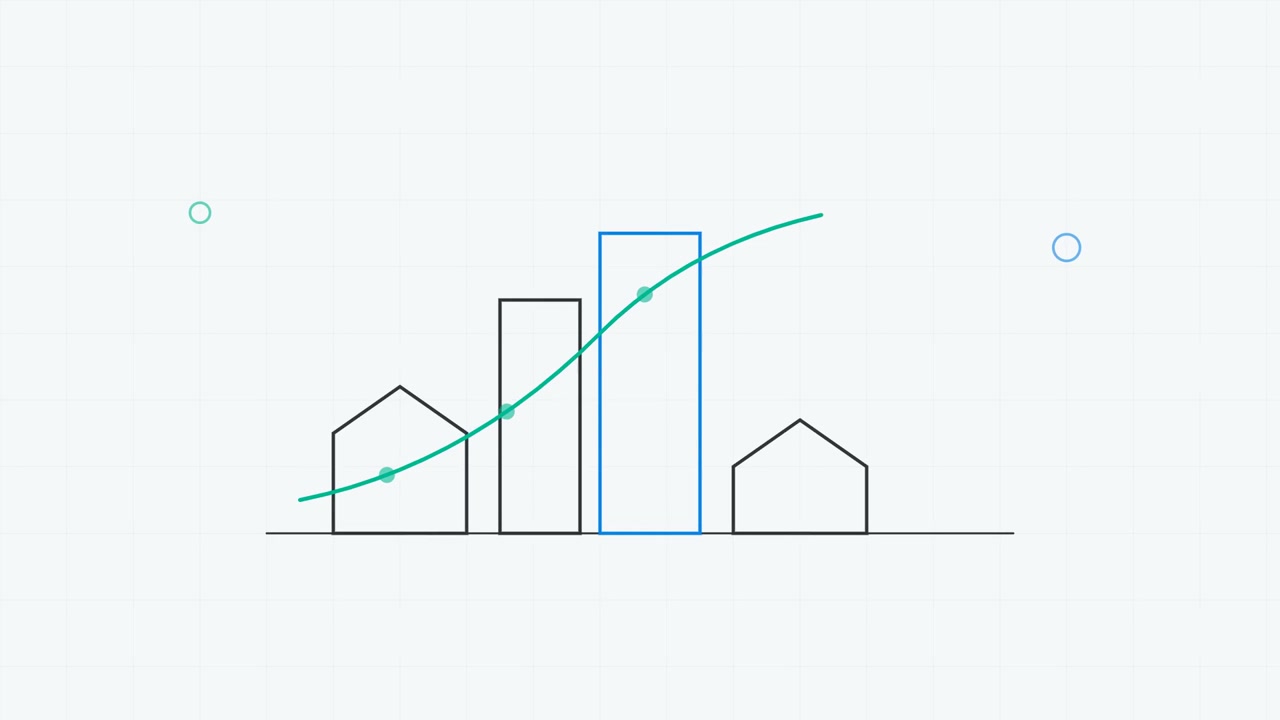 Animated Line Graph Showing Real Estate Market Growth