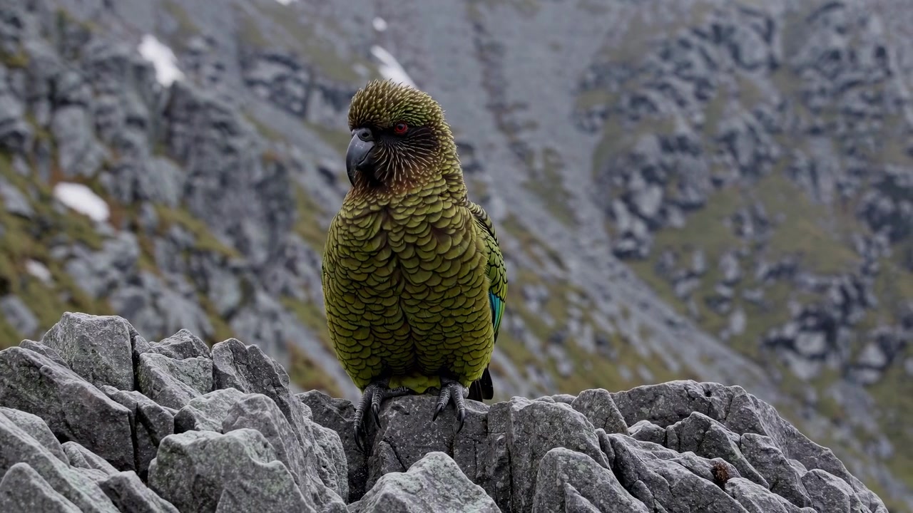Keapapegoja på stenig bergssluttning