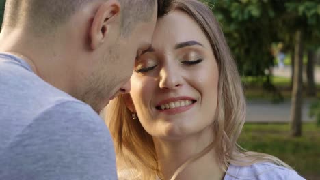 couple in love, park scene