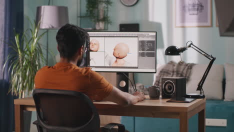 person working on 3d modeling software