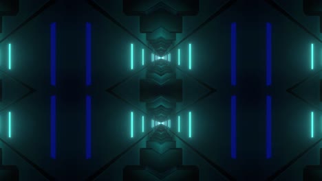 el túnel de neón brillante