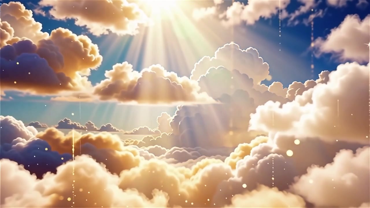 Christian Heavenly Light Worship Background