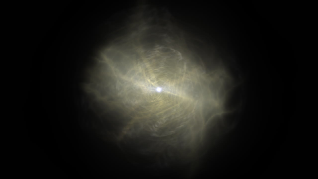 Atomic structure electron cloud simulation. 60 FPS UHD.