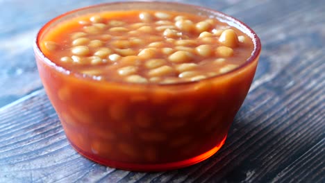 baked beans in a bowl