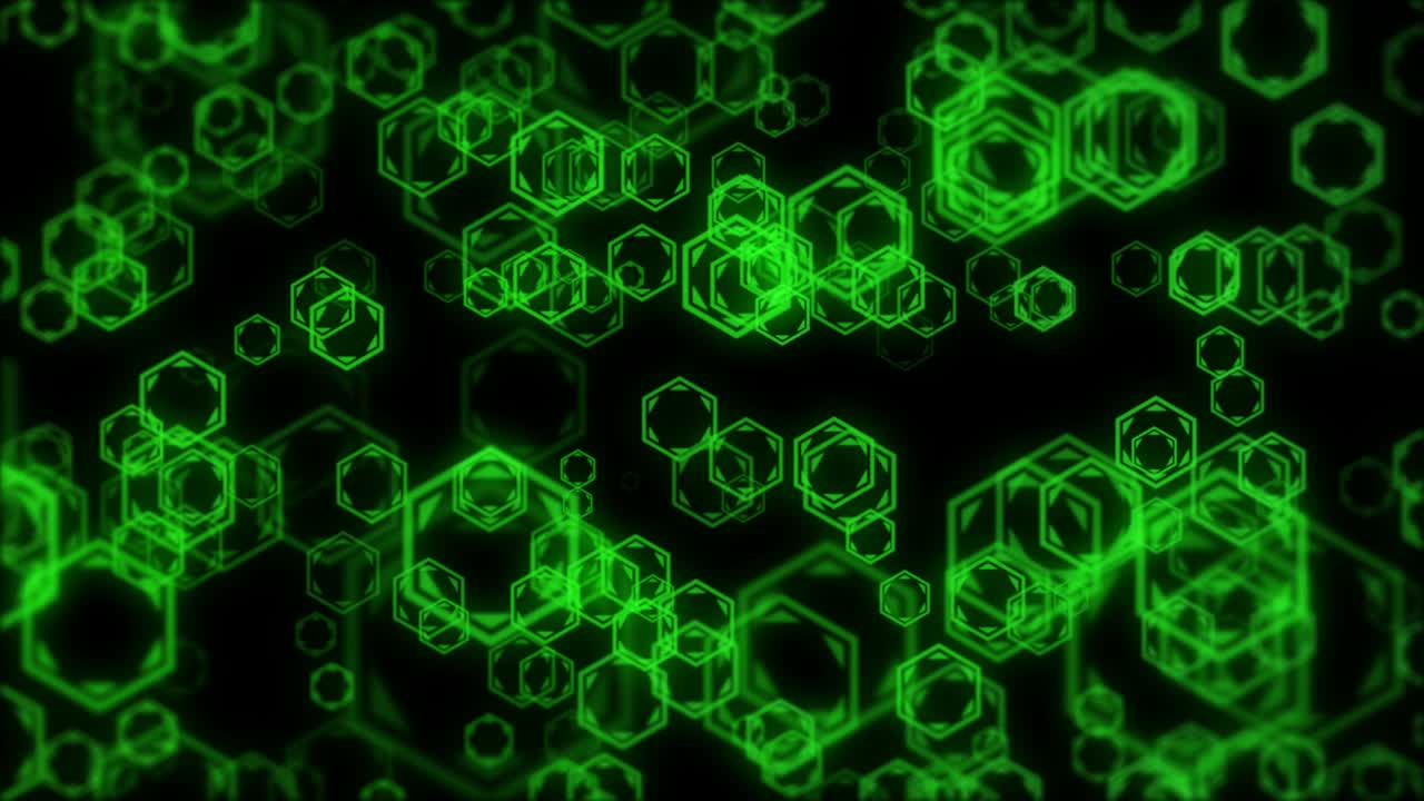 육각형 표적 녹색 박이는 움직임