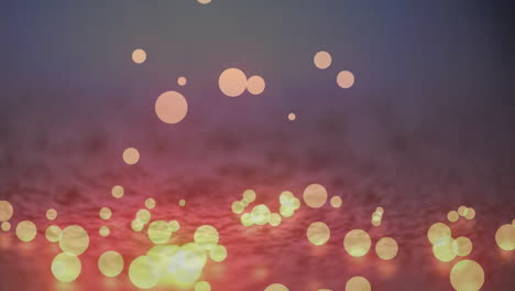 glowing bokeh lights animation over blurred background