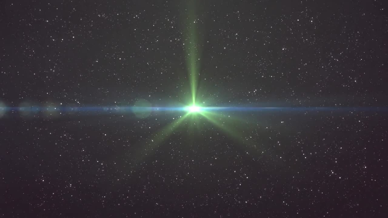 검은 바탕에 있는 빛의 흔적과 반점의 애니메이션