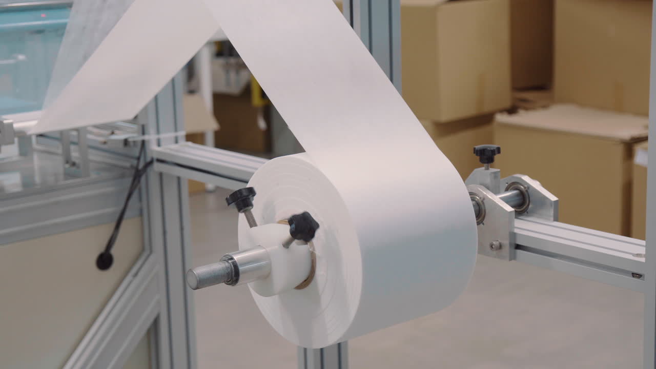 producción de máscaras médicas azules o blancas de tres capas