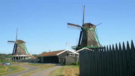 travelling in to the windmill, zaanse schans, netherlands