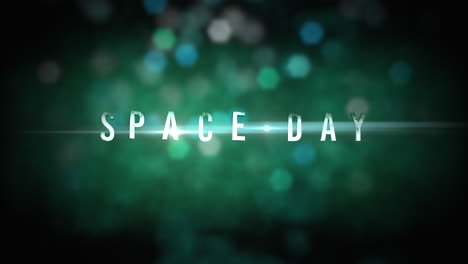 space day with colorful confetti and light in galaxy