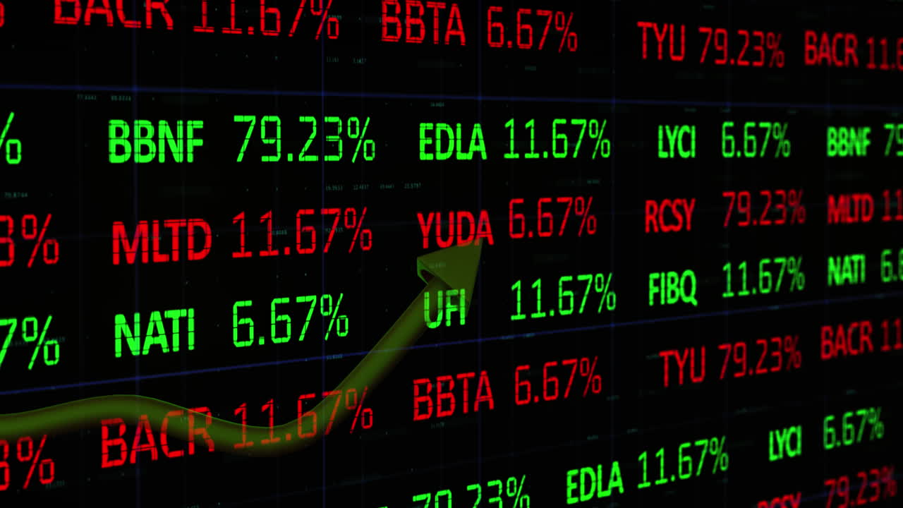 animación del procesamiento de datos sobre un fondo negro