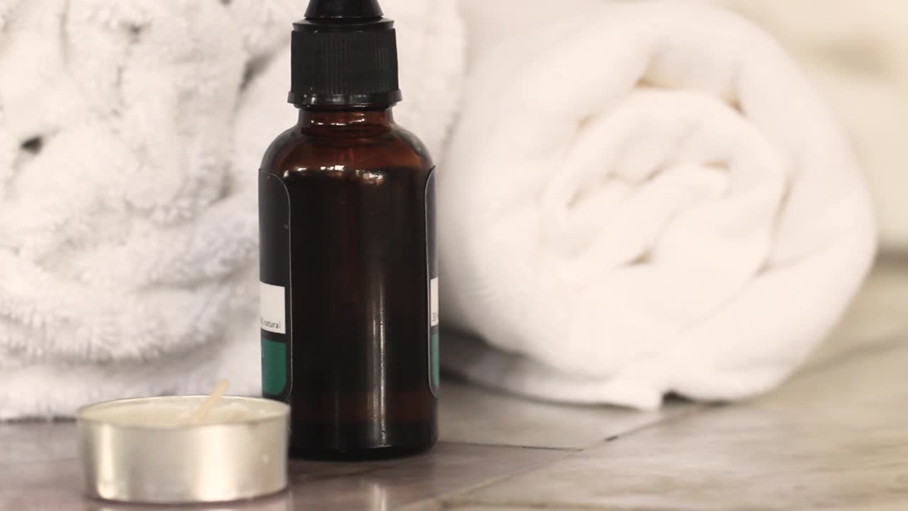 Massagespa dekoration med stearinlys