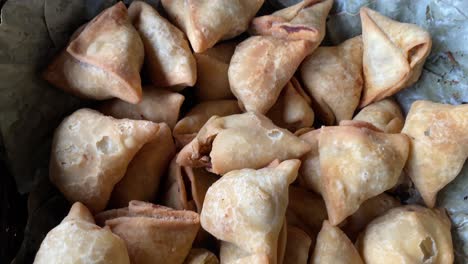 samosa or singara sold at a roadside dhaba in kolkata