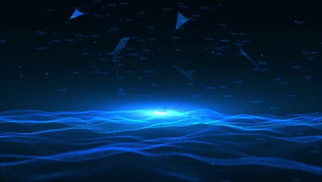4k futuristic background of digital cyberspace particles data network connections abstract