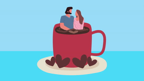 couple in a coffee cup