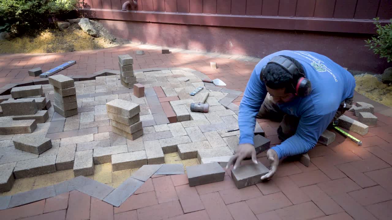 Laying Bricks for Patio Construction