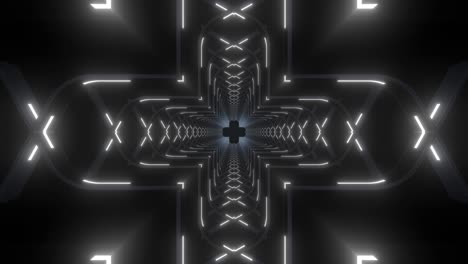 el túnel de neón brillante