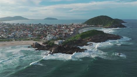 bird's-eye view of the magnificent beaches of são francisco do sul, in santa catarina, brazil