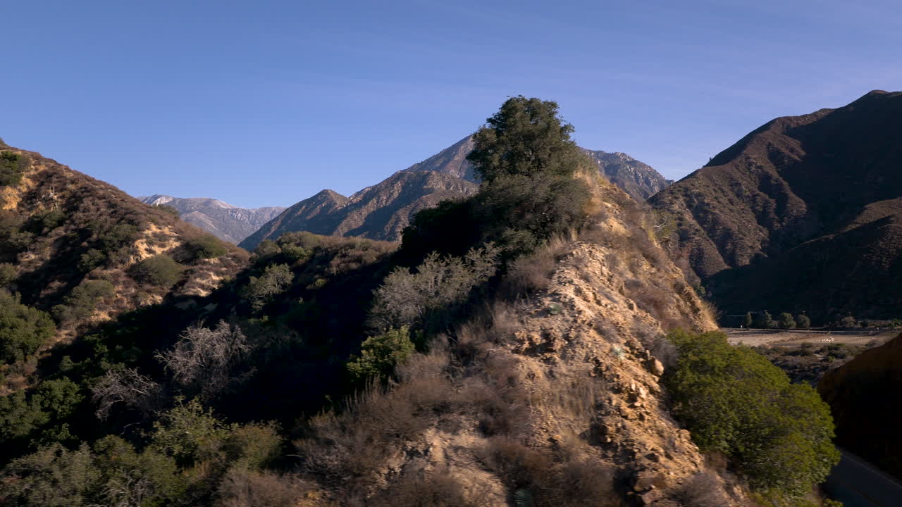 Scenic Mountain Road through a Canyon