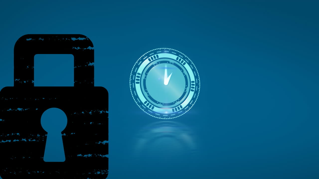 animación del reloj moviéndose sobre el candado