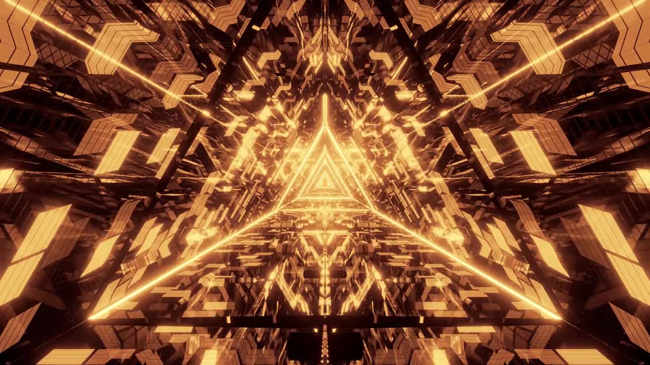 diseño de vidrio triángulo abstracto obras de arte con textura de ladrillo y marco de alambre brillante ilustración 3d fondos de movimiento papel tapiz en vivo club visuales vj bucles