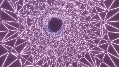 abstract glowing purple spiral tunnel
