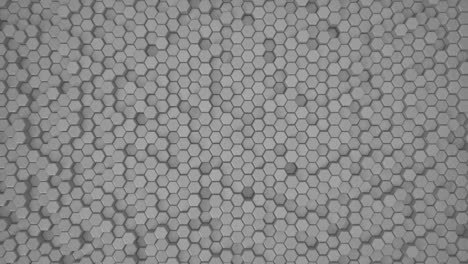 hexágono abstracto bucle de superficie geométrica 1a: luz brillante limpio patrón de cuadrícula hexagonal minimalista, movimiento ondulado aleatorio lienzo de fondo en blanco arquitectónico de pared puro. bucle sin costuras 4k uhd fullhd