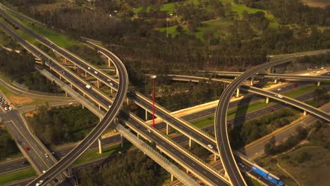 interchange of highways, roads, ramps and overpasses