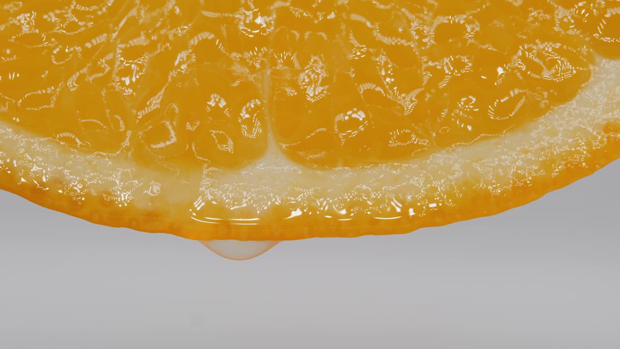 색 바탕에 오렌지색 물방울이 떨어집니다.