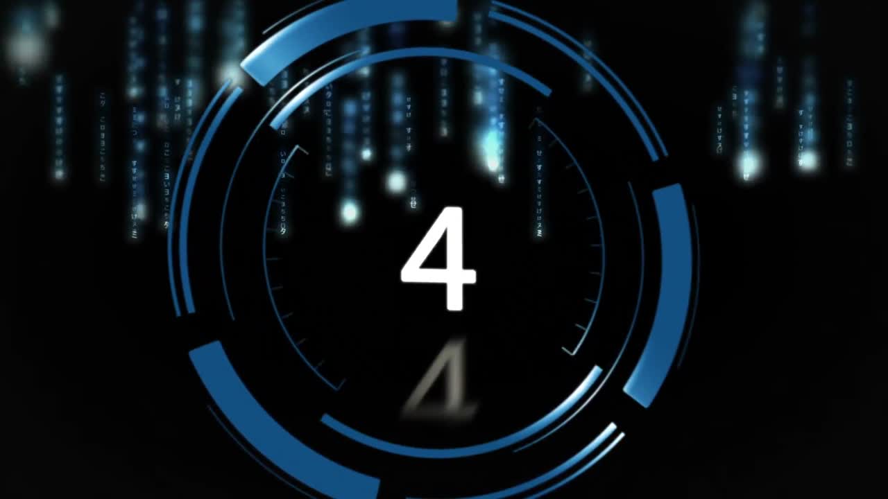 10 to 0 countdown against black background