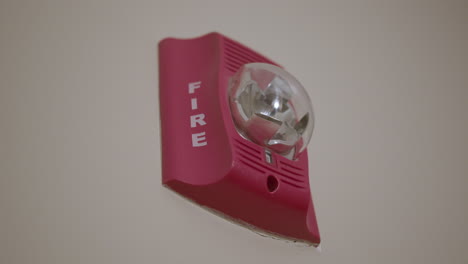 close up of a fire alarm notification system