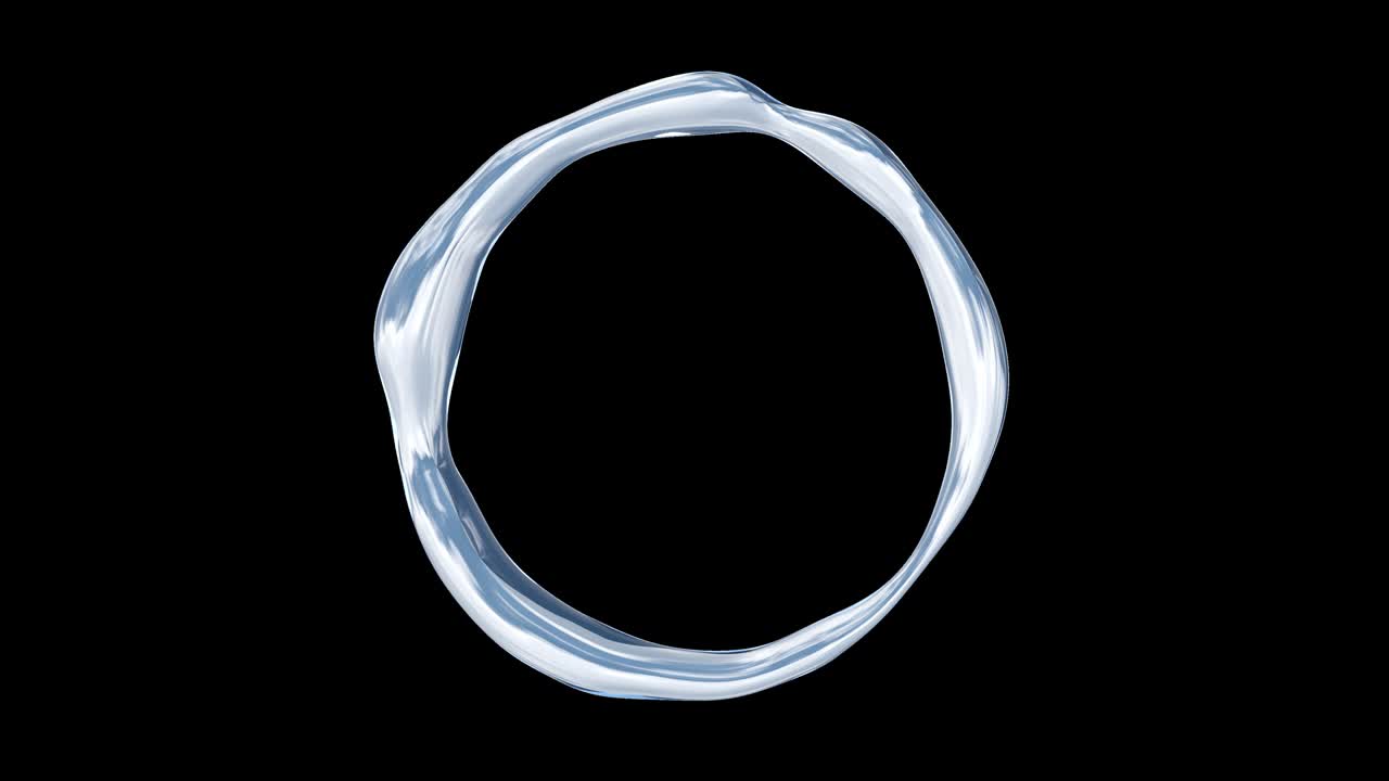 anillo de agua pulsante. video en bucle con canal alfa