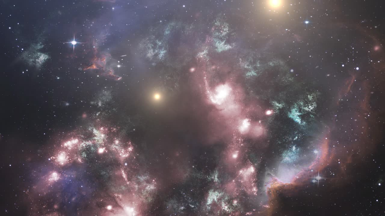 vista del gran universo, nebulosa y estrellas