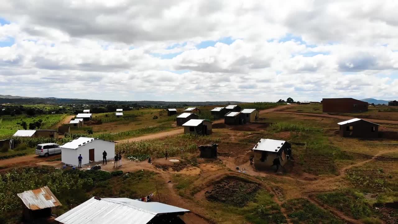 Dzaleka Refugee Camp, Houses in Rural Malawi, Africa